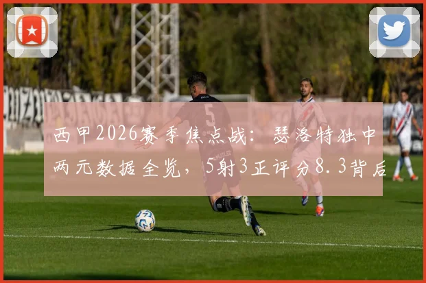 西甲2026赛季焦点战:瑟洛特独中两元数据全览,5射3正评分8.3背后的战术价值解读